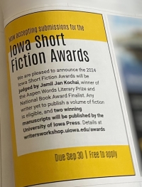 An image of short fiction on a page
