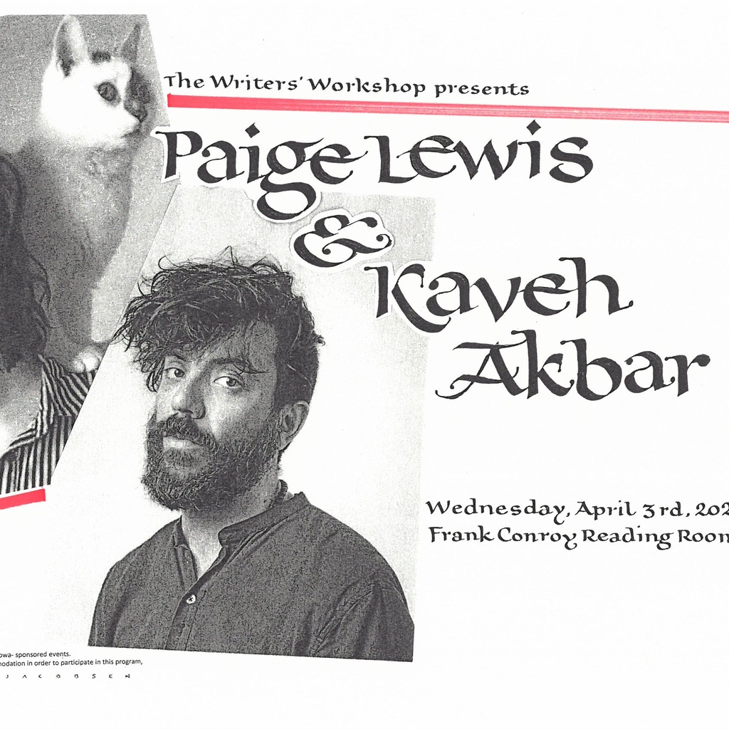 Kaveh Akbar and Paige Lewis: Reading promotional image
