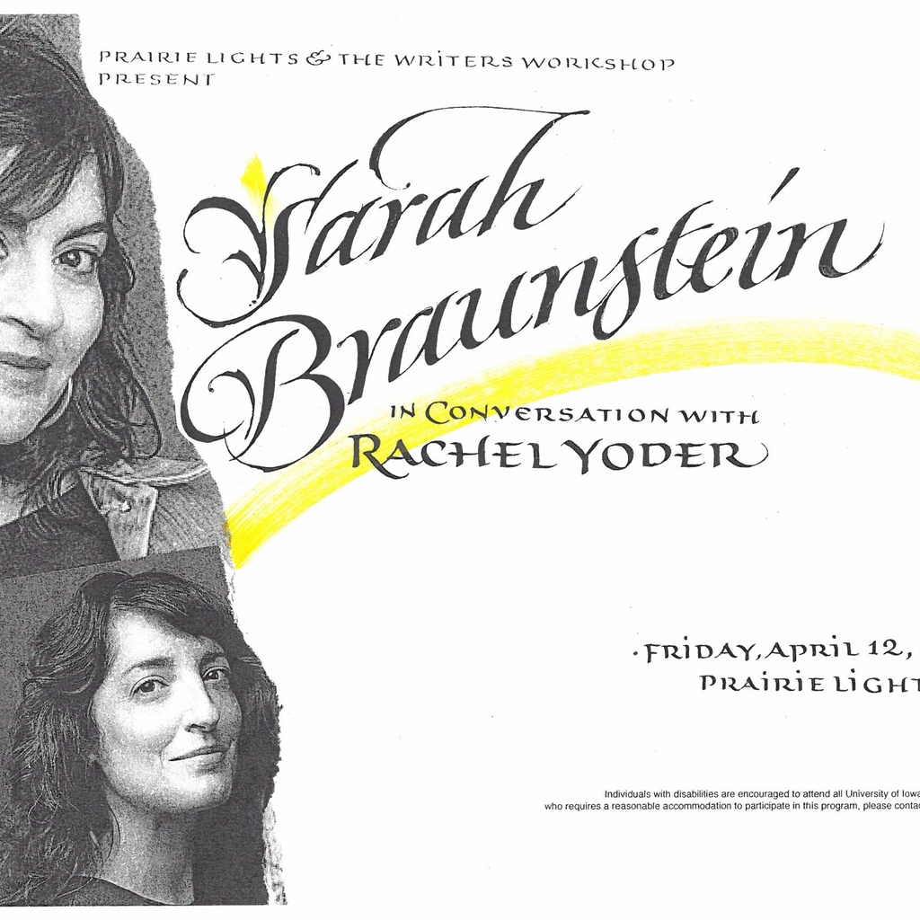Live from Prairie Lights | Sarah Braunstein in conversation with Rachel Yoder promotional image
