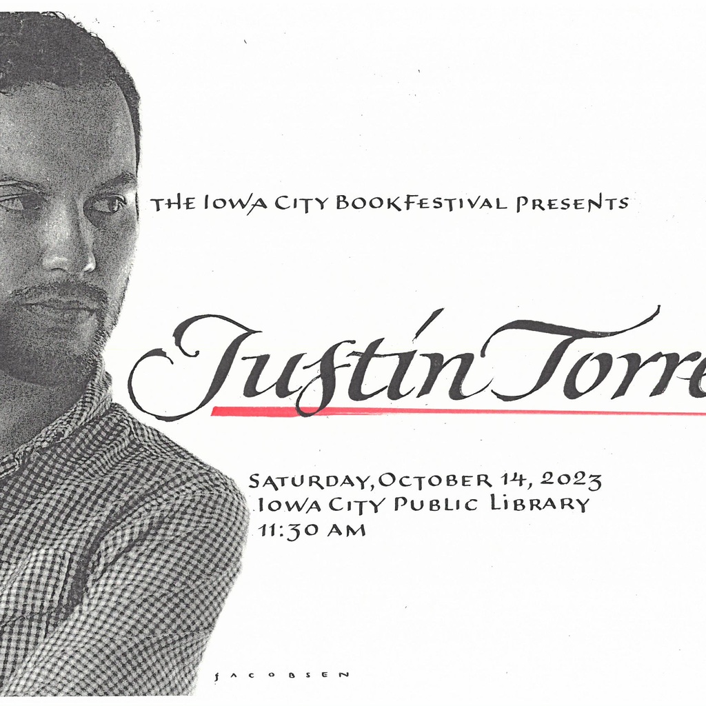 Iowa City Book Festival | Justin Torres at the Iowa City Public Library promotional image