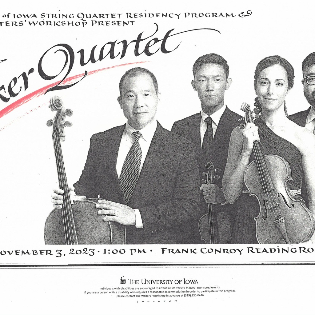 Parker Quartet at the Writers' Workshop promotional image