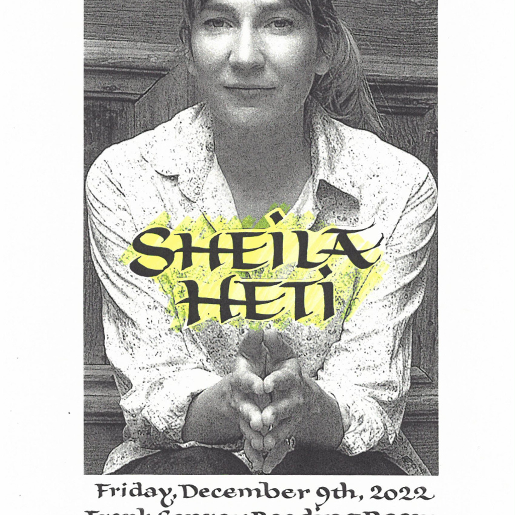Sheila Heti Reading and Q&A promotional image
