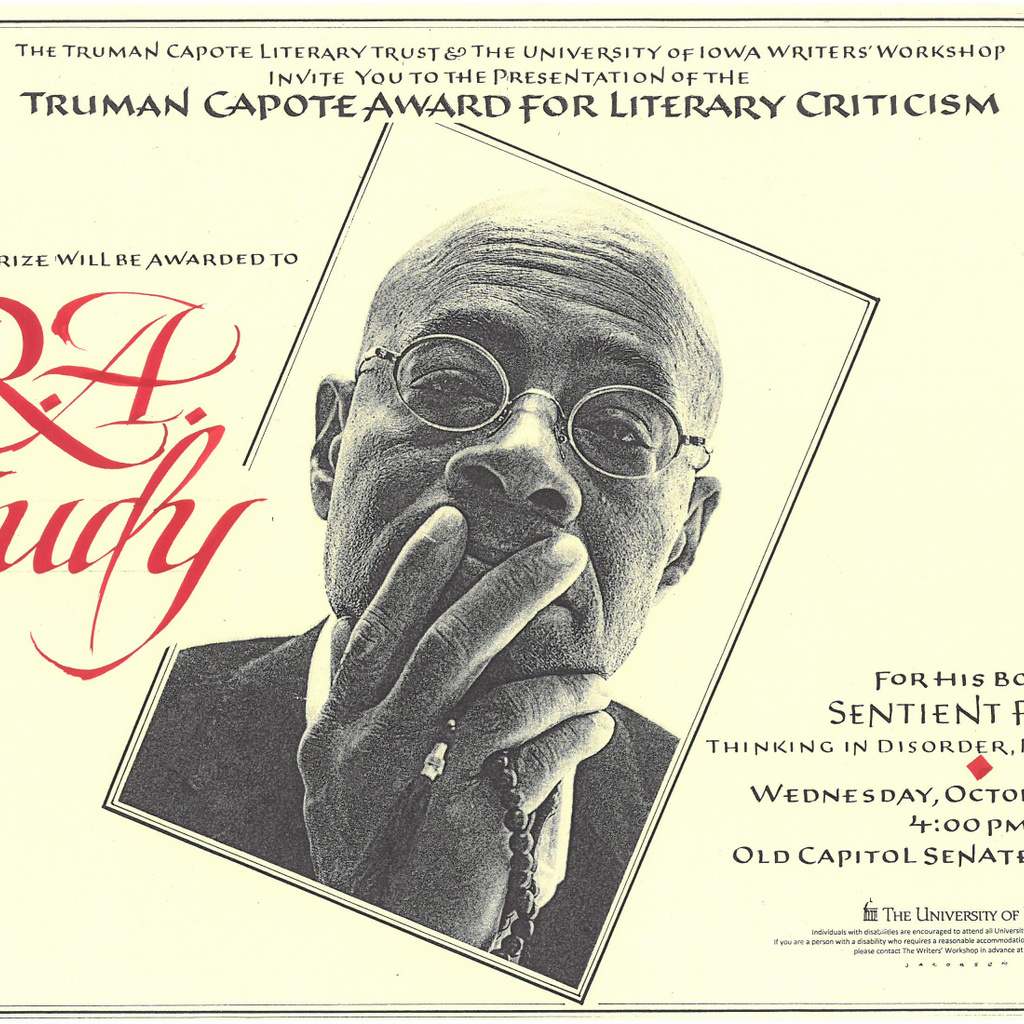 Truman Capote Award Ceremony: R.A. Judy promotional image