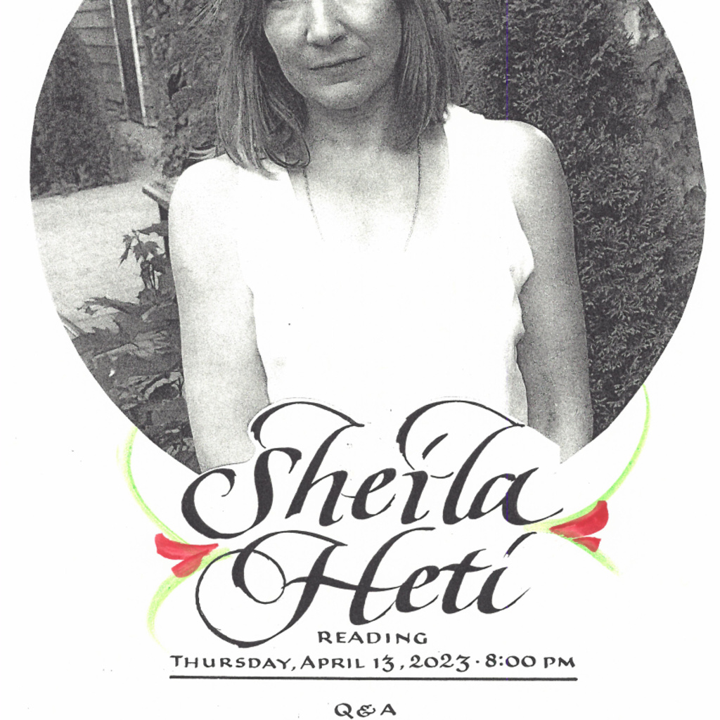 Sheila Heti Reading promotional image