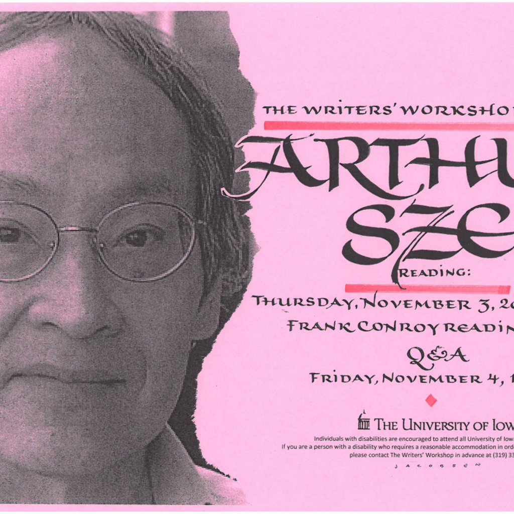 Arthur Sze Reading promotional image