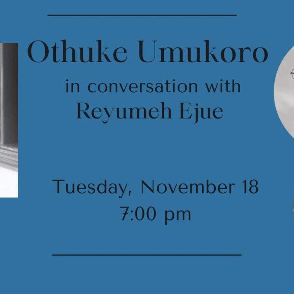 Live from Prairie Lights | Othuke Umukoro in conv with Reyumeh Ejue - 'Fenestration' promotional image