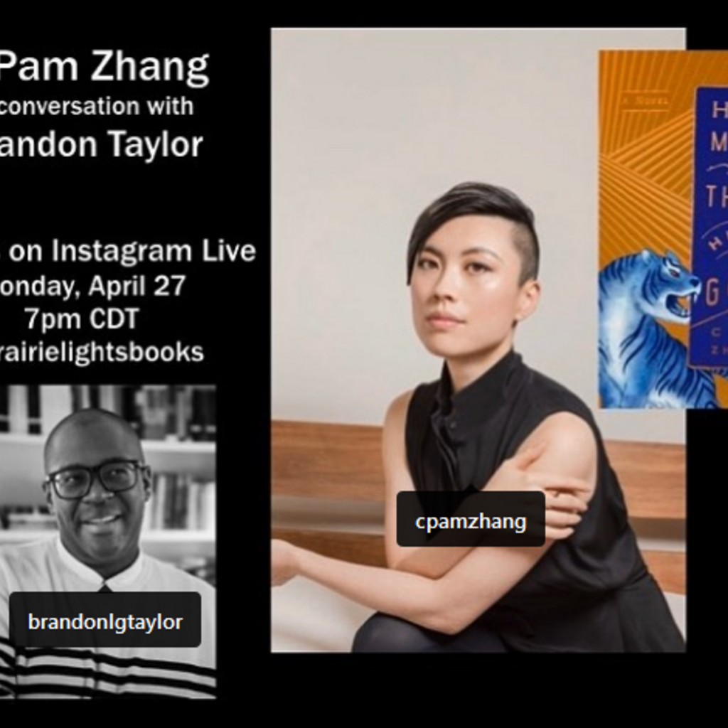 On Instagram Live from Prairie Lights: C Pam Zhang in Conversation with Brandon Taylor promotional image